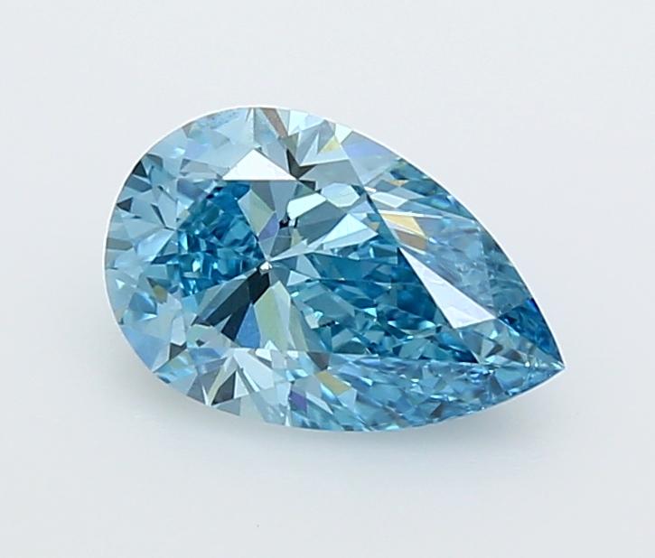 1.53 Ct. Fancy Vivid  Blue Pear Lab Grown Diamond