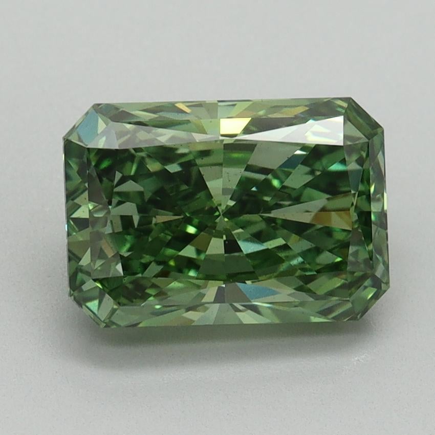 2.63 Ct. Fancy Vivid Green Radiant Lab Grown Diamond