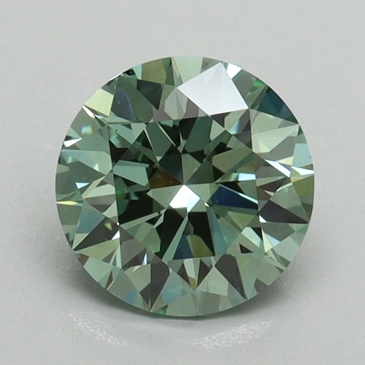 1.26 Ct. Fancy Vivid Green Round Lab Grown Diamond