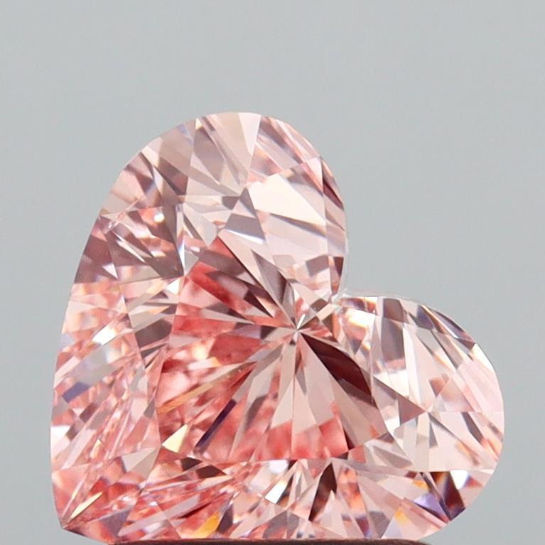 1.51 Ct. Fancy Intense  Pink Heart Lab Grown Diamond