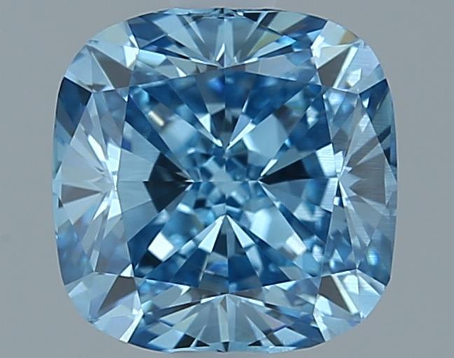 1.00 Ct. Fancy Vivid Blue Cushion Lab Grown Diamond