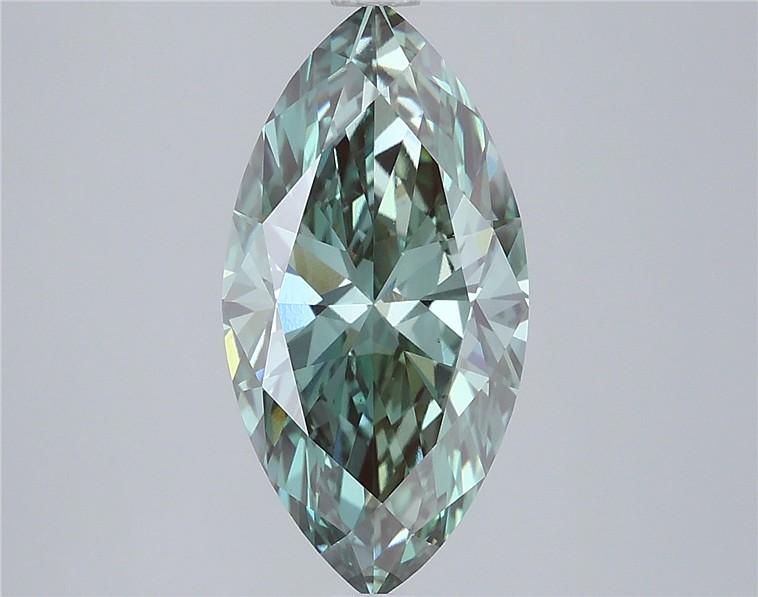 3.01 Ct. Fancy Vivid Green Marquise Lab Grown Diamond