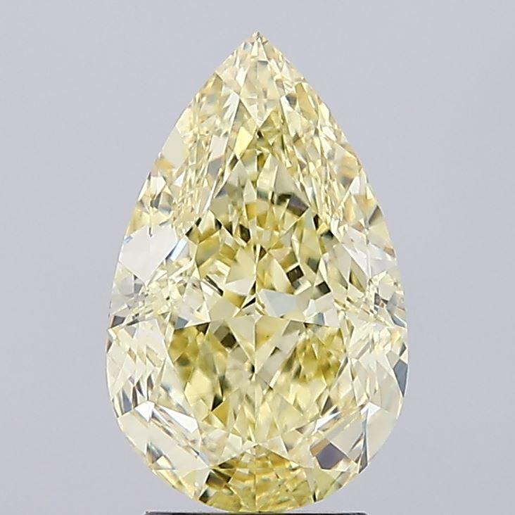 3.81 Ct. Fancy  Yellow Pear Lab Grown Diamond