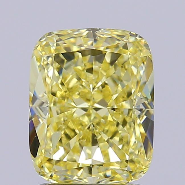 2.02 Ct. Fancy Yellow Cushion Lab Grown Diamond