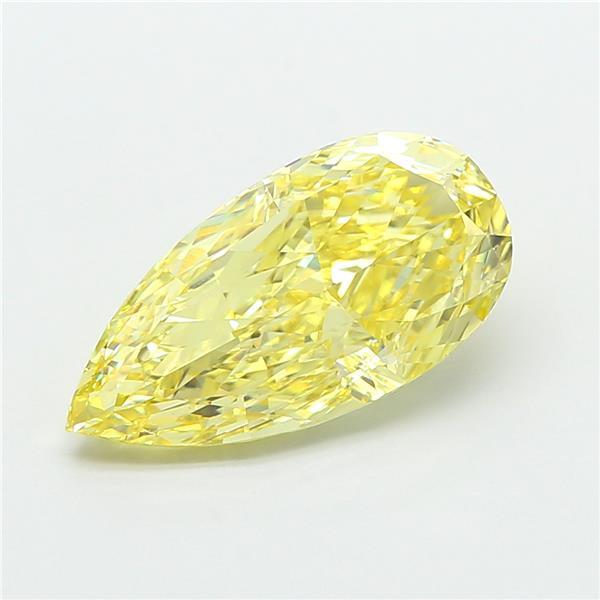 3.19 Ct. Fancy Intense Yellow Pear Lab Grown Diamond
