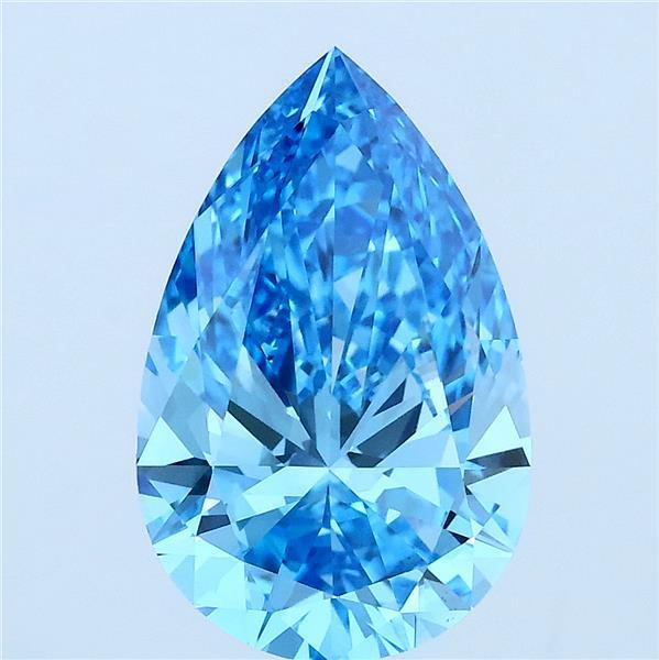 3.00 Ct. Fancy Vivid Blue Pear Lab Grown Diamond