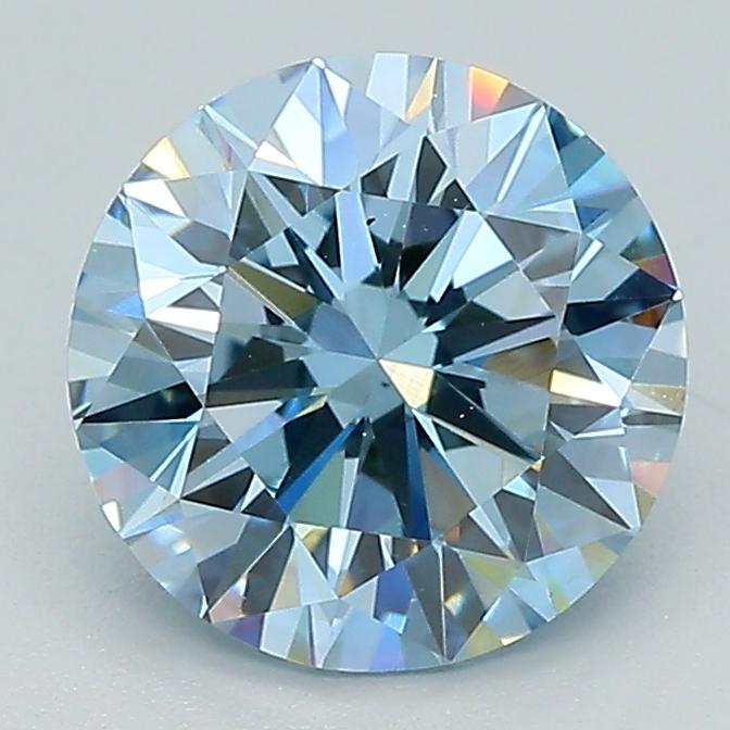 1.64 Ct. Fancy Blue Round Lab Grown Diamond