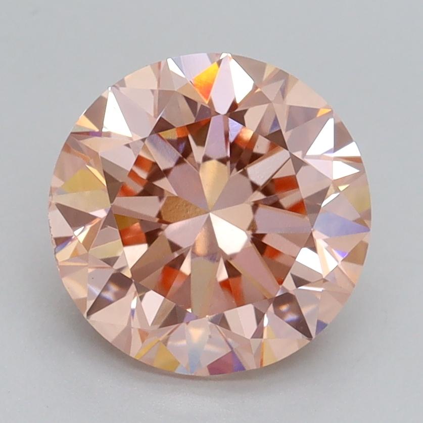 2.50 Ct. Fancy Intense Pink Round Lab Grown Diamond