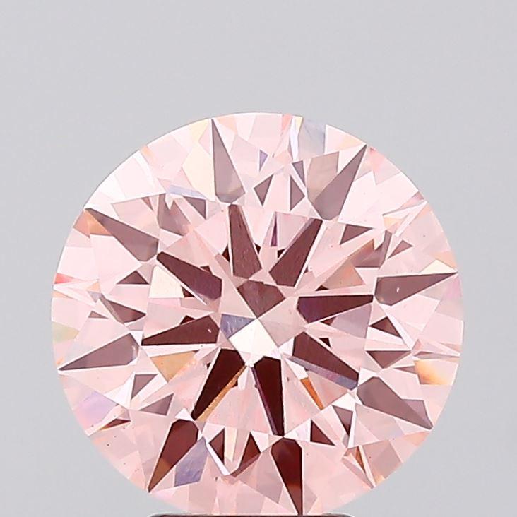 4.90 Ct. Fancy Vivid Pink Round Lab Grown Diamond