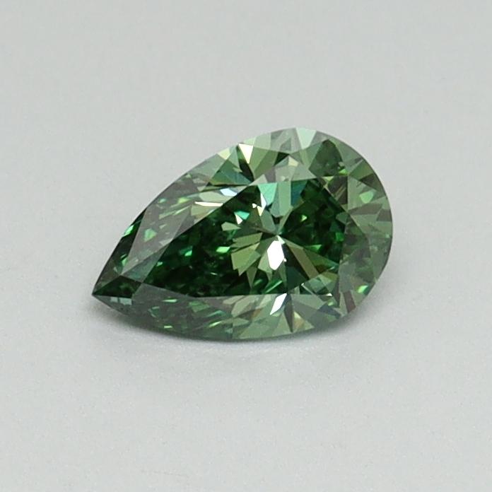 0.33 Ct. Fancy Vivid Green Pear Lab Grown Diamond