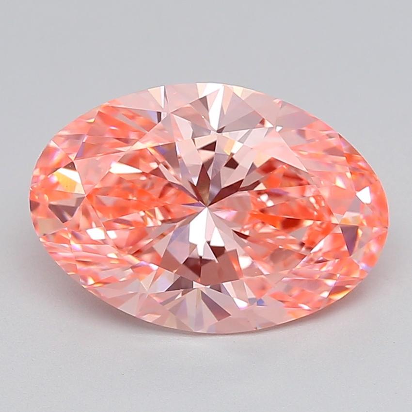 5.06 Ct. Fancy Vivid Pink Oval Lab Grown Diamond