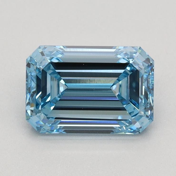 1.00 Ct. Fancy Vivid Blue Emerald Lab Grown Diamond