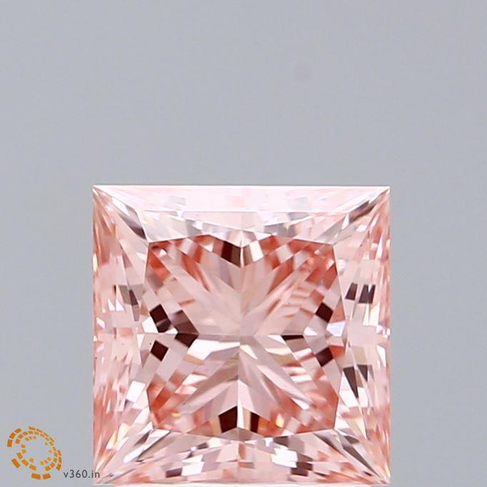 2.02 Ct. Fancy Vivid Pink Princess Lab Grown Diamond