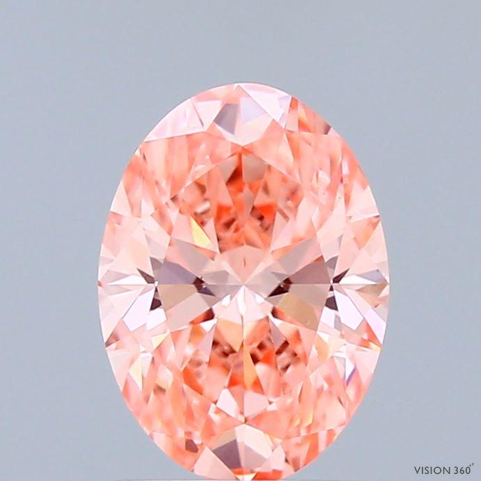 1.61 Ct. Fancy Vivid Pink Oval Lab Grown Diamond
