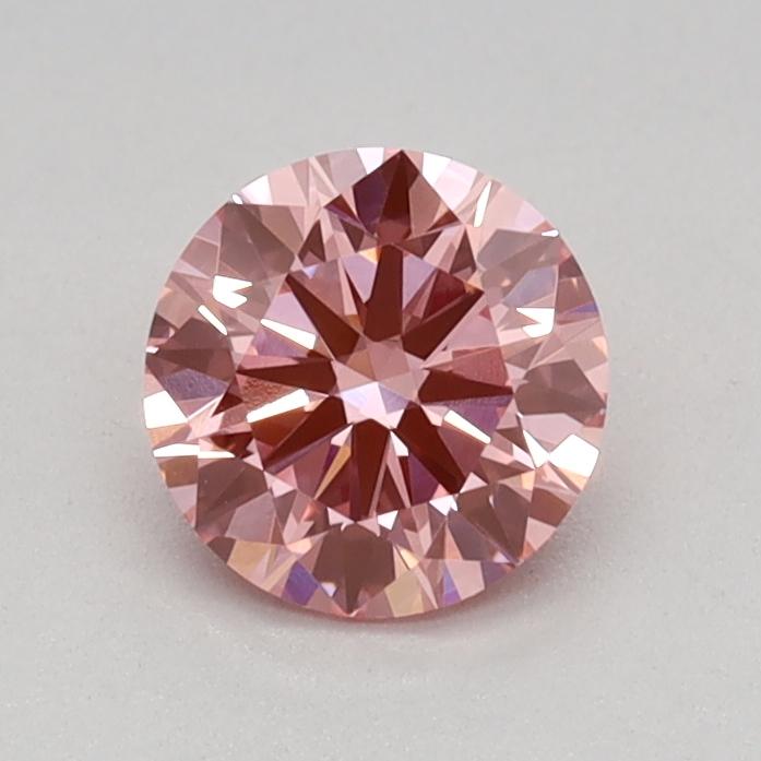 0.49 Ct. Fancy Vivid Pink Round Lab Grown Diamond