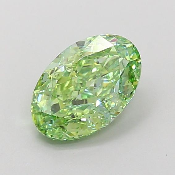 1.48 Ct. Fancy Vivid Green Oval Lab Grown Diamond