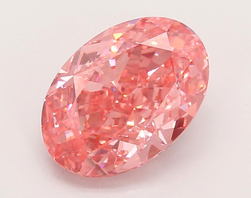 3.30 Ct. Fancy Vivid Pink Oval Lab Grown Diamond