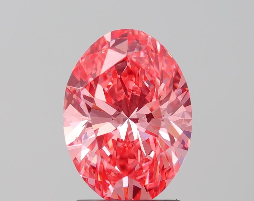 2.03 Ct. Fancy Vivid Pink Oval Lab Grown Diamond