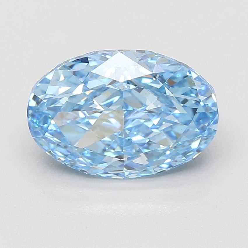4.05 Ct. Fancy Vivid Blue Oval Lab Grown Diamond