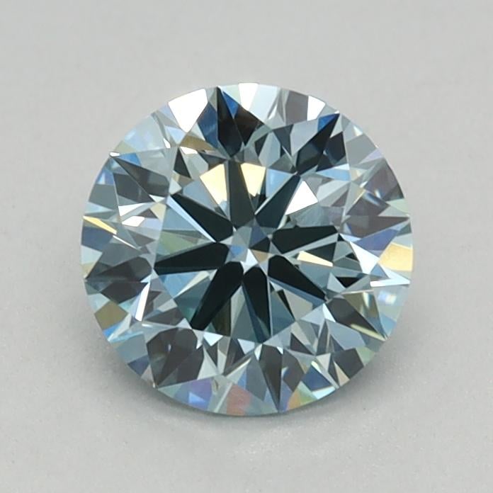 0.64 Ct. Fancy Intense Green Blue Round Lab Grown Diamond