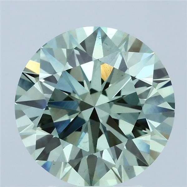 3.70 Ct. Fancy Intense Green Round Lab Grown Diamond