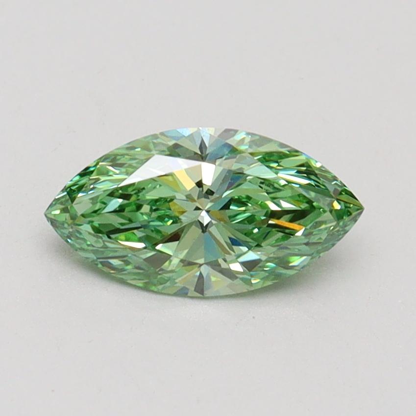 0.71 Ct. Fancy Vivid Green Marquise Lab Grown Diamond