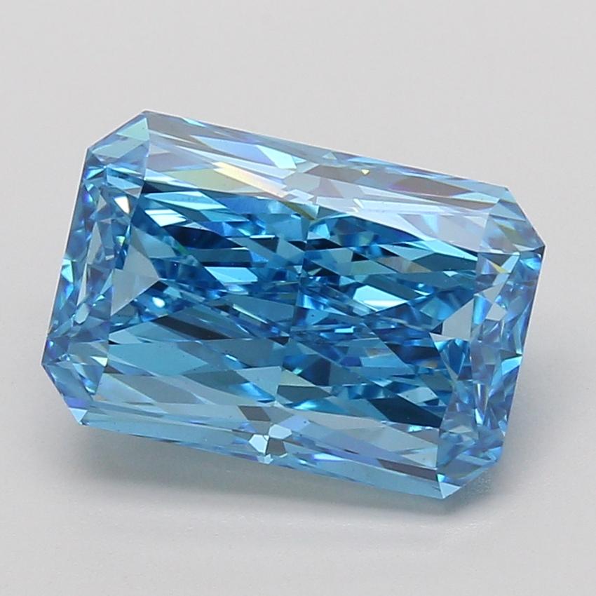 5.09 Ct. Fancy Vivid Blue Radiant Lab Grown Diamond