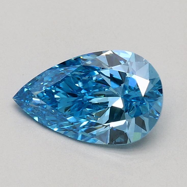 0.54 Ct. Fancy Vivid Blue Pear Lab Grown Diamond