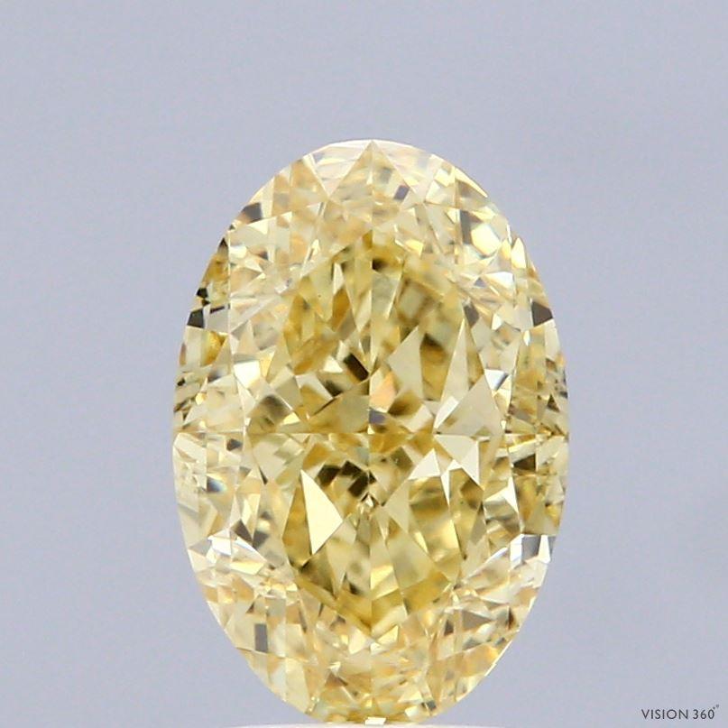2.50 Ct. Fancy Intense Yellow Oval Lab Grown Diamond