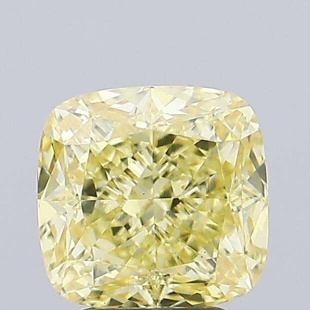 3.11 Ct. Fancy Intense Yellow Cushion Lab Grown Diamond