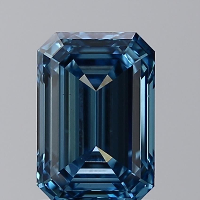 1.25 Ct. Fancy Vivid Blue Emerald Lab Grown Diamond