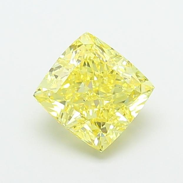 2.51 Ct. Fancy Intense Yellow Cushion Lab Grown Diamond