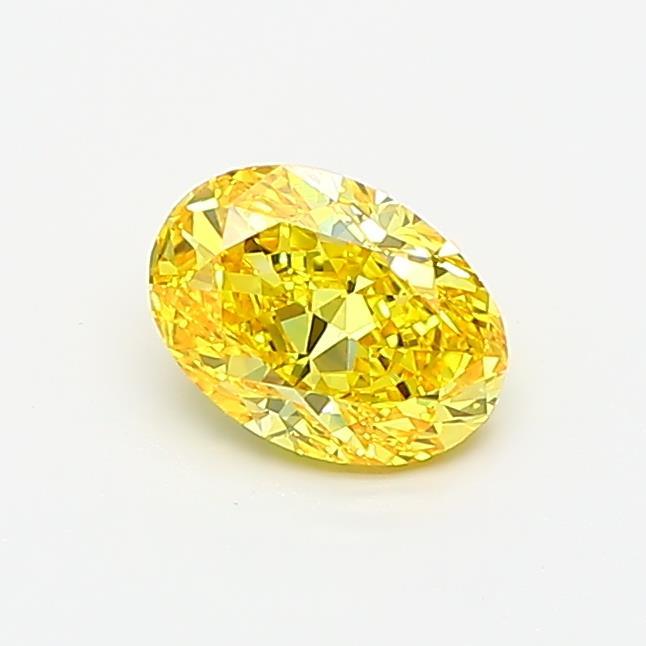 0.61 Ct. Fancy Vivid Yellow Oval Lab Grown Diamond