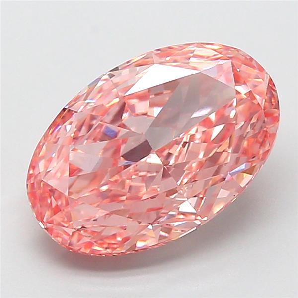 4.02 Ct. Fancy Vivid Pink Oval Lab Grown Diamond