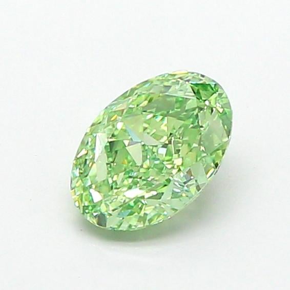 1.36 Ct. Fancy Vivid  Green Oval Lab Grown Diamond