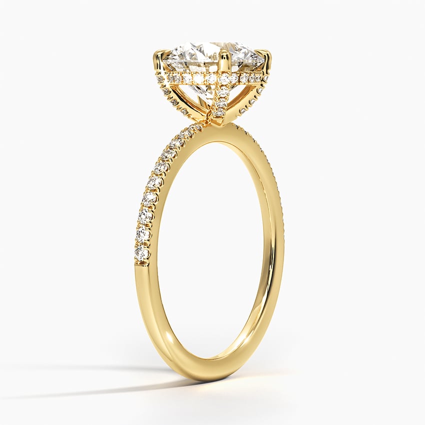 18K Yellow Gold Viviana with 2ct Round Certified Lab Diamond