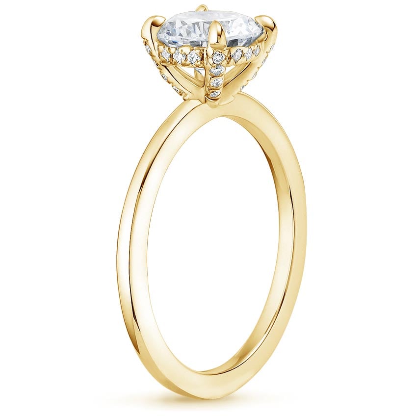 18K Yellow Gold Lumiere Diamond Ring, large side view
