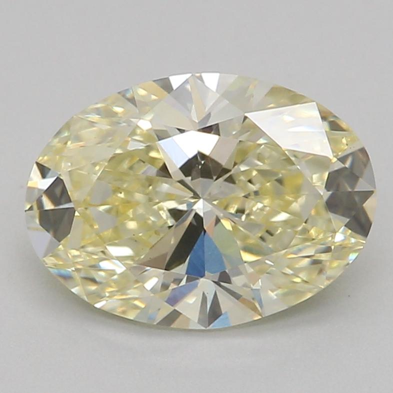 1.08 Ct. Fancy Light Yellow Oval Lab Grown Diamond