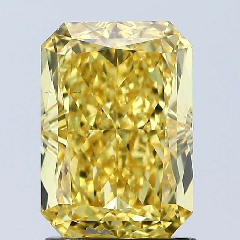 2.03 Ct. Fancy Vivid Yellow Radiant Lab Grown Diamond