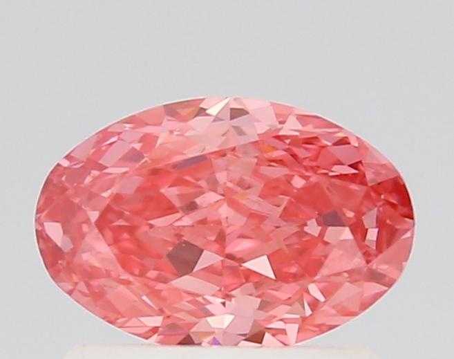0.77 Ct. Fancy Vivid Pink Oval Lab Grown Diamond