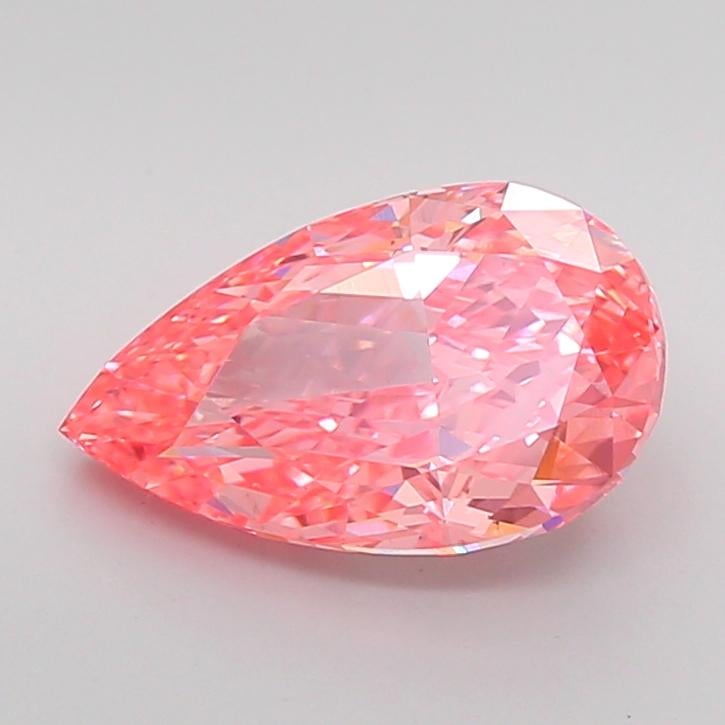 3.02 Ct. Fancy Vivid Pink Pear Lab Grown Diamond