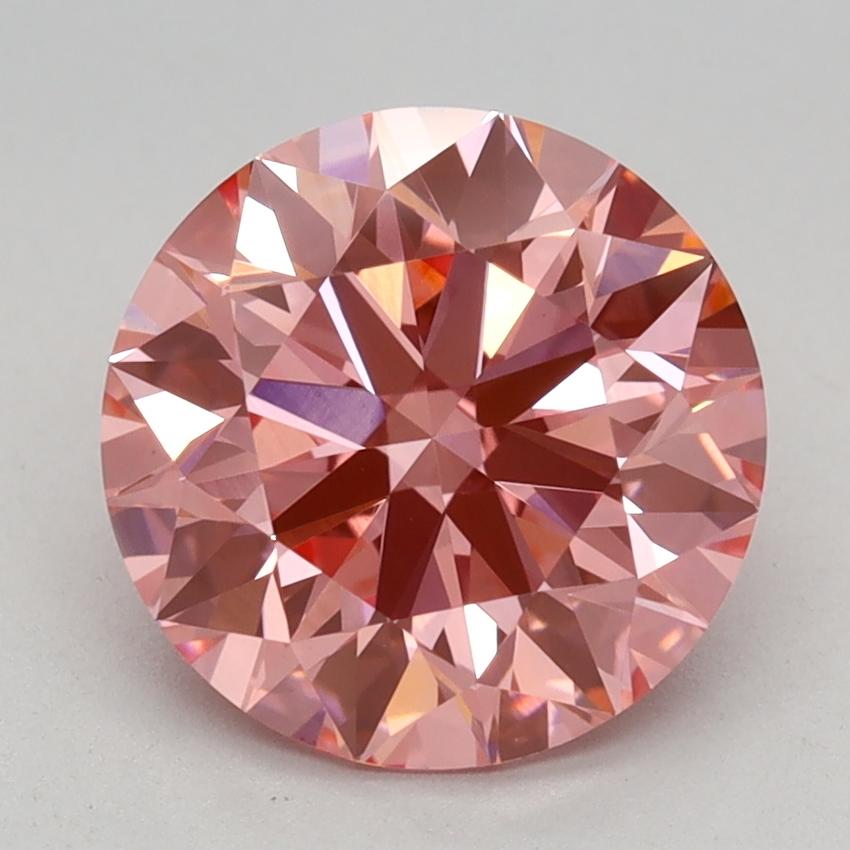 2.03 Ct. Fancy Vivid Pink Round Lab Grown Diamond