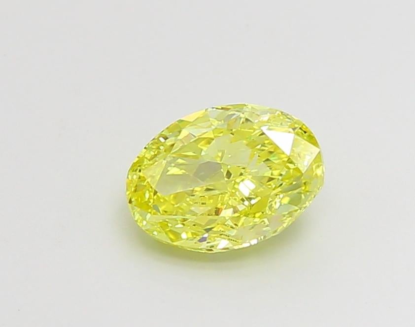 1.3 Ct. Fancy Vivid Yellow Oval Lab Grown Diamond