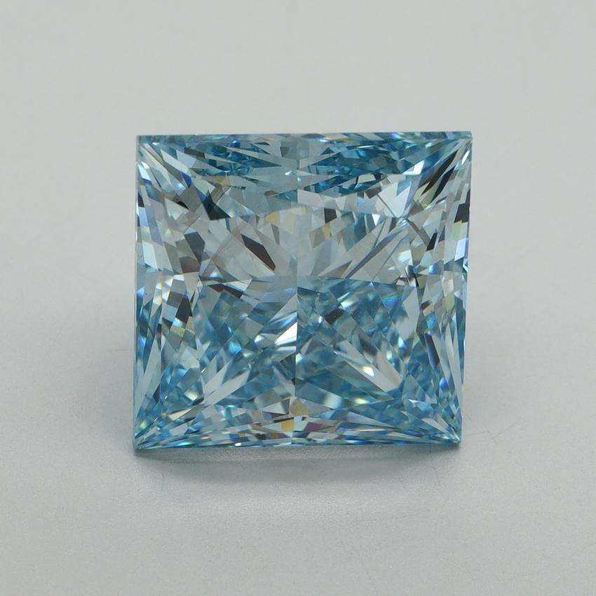 10.08 Ct. Fancy Vivid Blue Princess Lab Grown Diamond