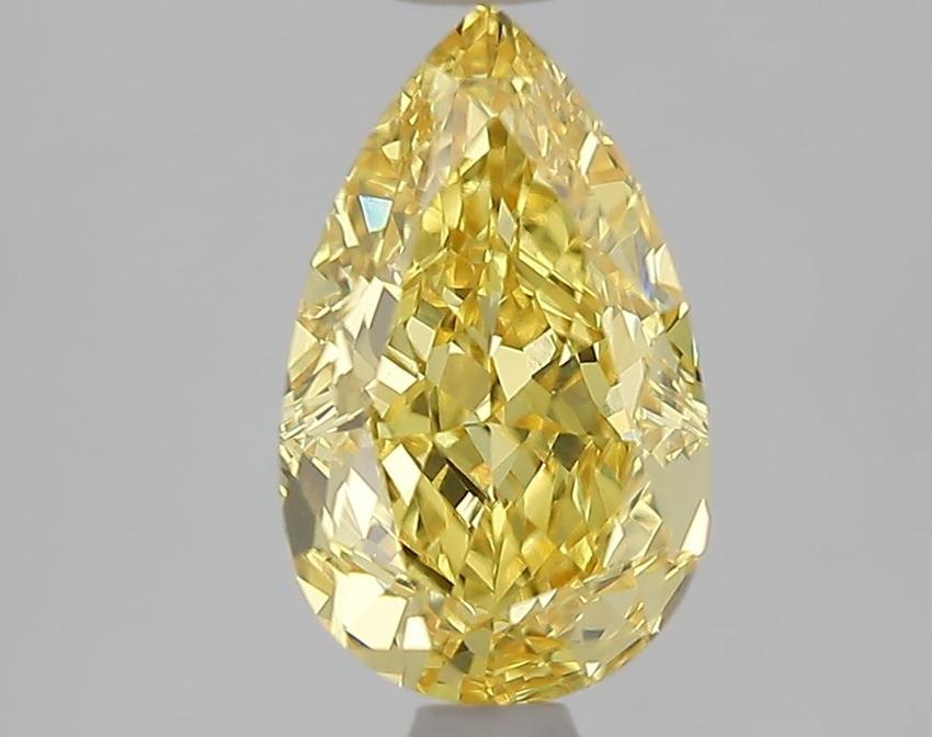 1.59 Ct. Fancy Intense  Yellow Pear Lab Grown Diamond