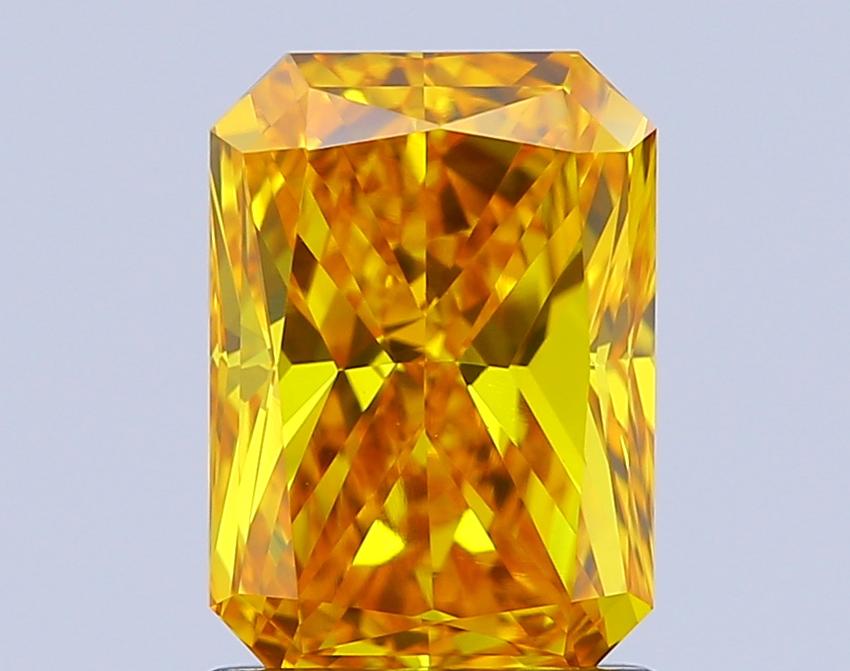 1.55 Ct. Fancy Vivid Yellow Radiant Lab Grown Diamond