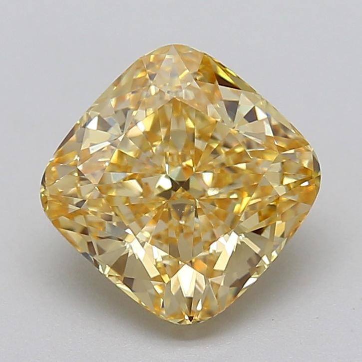 2.74 Ct. Fancy  Yellow Cushion Lab Grown Diamond