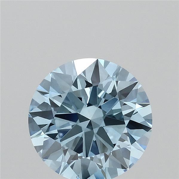 2.06 Ct. Fancy Vivid Blue Round Lab Grown Diamond