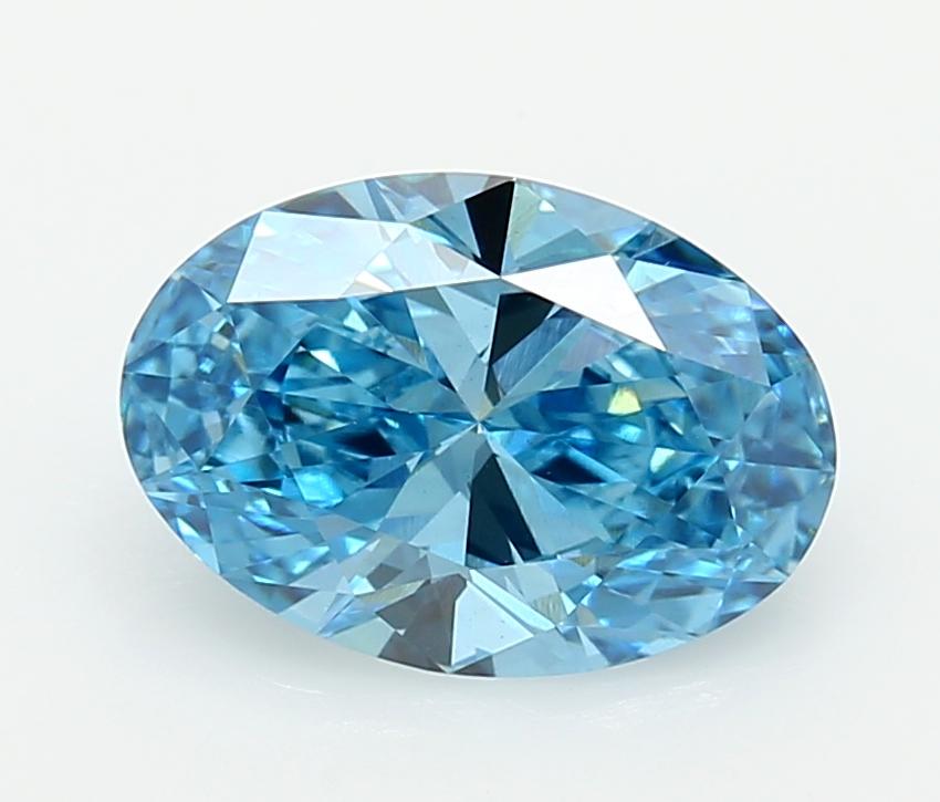 2.01 Ct. Fancy Vivid  Blue Oval Lab Grown Diamond