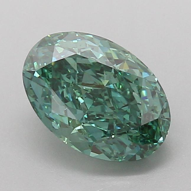 2.02 Ct. Fancy Vivid Green Oval Lab Grown Diamond